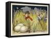 Children Looking for Enormous Easter Eggs-null-Framed Stretched Canvas