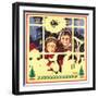 Children Looking in Toy Store Window-Norman Rockwell-Framed Giclee Print