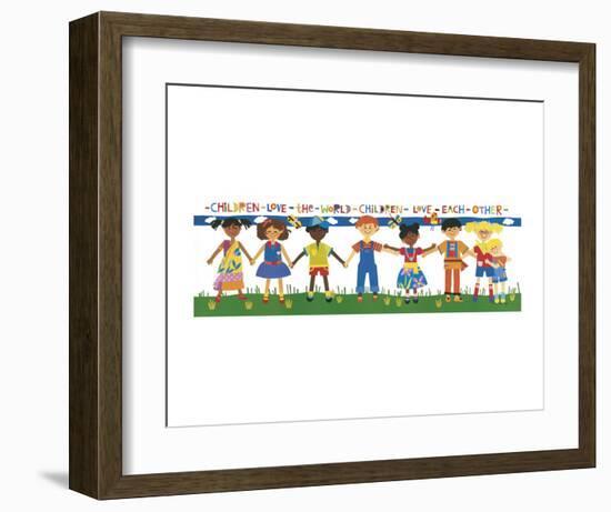 Children Love the World-Cheryl Piperberg-Framed Art Print