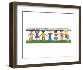 Children Love the World-Cheryl Piperberg-Framed Art Print