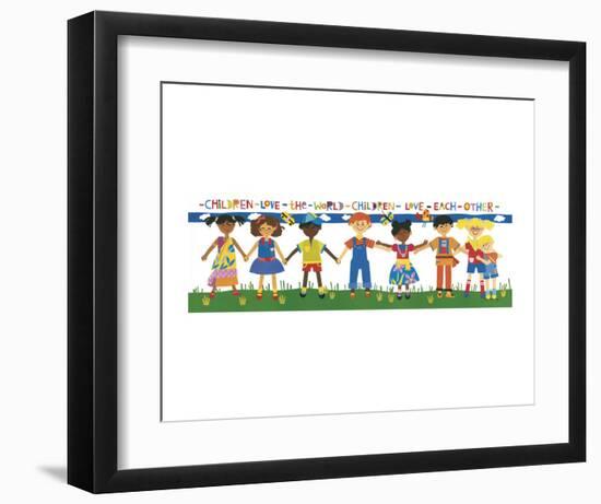 Children Love the World-Cheryl Piperberg-Framed Art Print