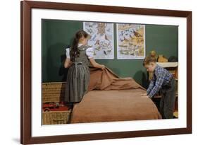 Children Making a Bed-William P. Gottlieb-Framed Photographic Print