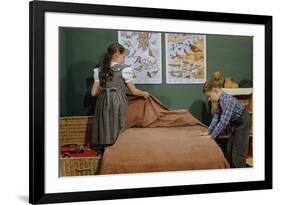 Children Making a Bed-William P. Gottlieb-Framed Photographic Print