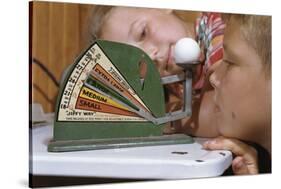 Children Measuring Egg on Scale-William P. Gottlieb-Stretched Canvas
