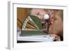 Children Measuring Egg on Scale-William P. Gottlieb-Framed Photographic Print