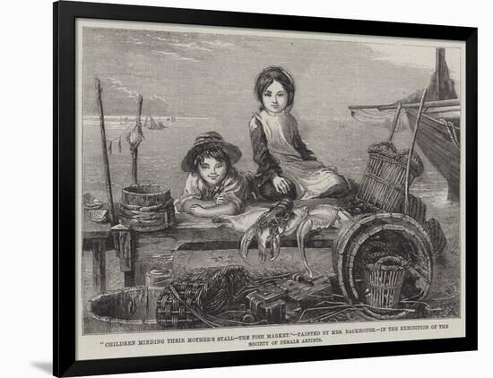 Children Minding their Mother's Stall, the Fish Market-null-Framed Giclee Print