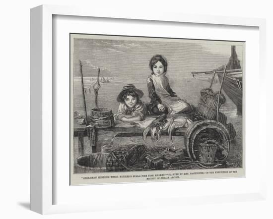 Children Minding their Mother's Stall, the Fish Market-null-Framed Giclee Print