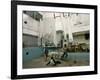 Children of an Immigrant Family from Bolivia Play Soccer at Their House-null-Framed Photographic Print