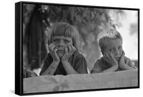 Children of Oklahoma Drought Refugee-Dorothea Lange-Framed Stretched Canvas