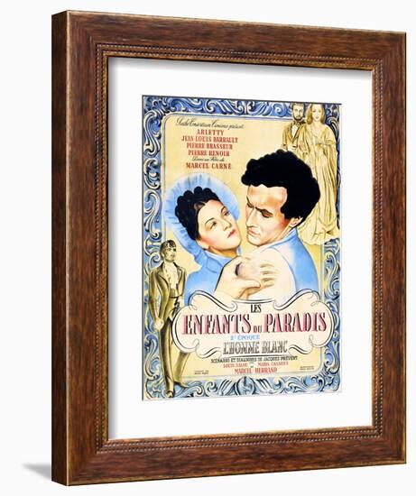 Children of Paradise, (aka Les Enfants du Paradis), Maria Casares, Jean-Louis Barrault, 1945-null-Framed Art Print