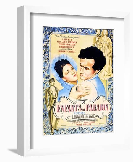 Children of Paradise, (aka Les Enfants du Paradis), Maria Casares, Jean-Louis Barrault, 1945-null-Framed Art Print