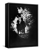 Children of Photographer with Eugene Smith Walking Hand in Hand in Woods Behind His Home-W^ Eugene Smith-Framed Stretched Canvas