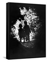 Children of Photographer with Eugene Smith Walking Hand in Hand in Woods Behind His Home-W^ Eugene Smith-Framed Stretched Canvas
