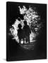 Children of Photographer with Eugene Smith Walking Hand in Hand in Woods Behind His Home-W^ Eugene Smith-Stretched Canvas