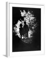 Children of Photographer with Eugene Smith Walking Hand in Hand in Woods Behind His Home-W^ Eugene Smith-Framed Photographic Print