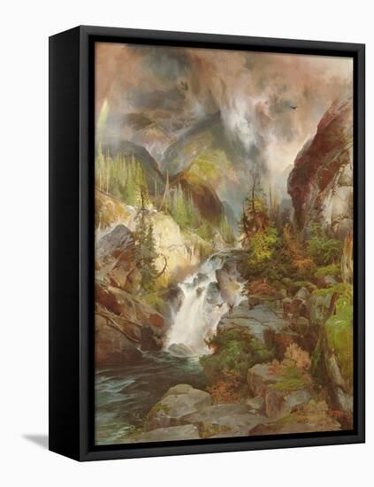 Children of the Mountain, 1867 (Oil on Canvas)-Thomas Moran-Framed Stretched Canvas