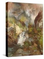 Children of the Mountain, 1867 (Oil on Canvas)-Thomas Moran-Stretched Canvas