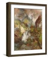 Children of the Mountain, 1867 (Oil on Canvas)-Thomas Moran-Framed Giclee Print