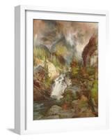 Children of the Mountain, 1867 (Oil on Canvas)-Thomas Moran-Framed Giclee Print