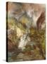 Children of the Mountain, 1867 (Oil on Canvas)-Thomas Moran-Stretched Canvas