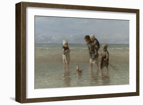 Children of the Sea, 1872-Jozef Israels-Framed Art Print