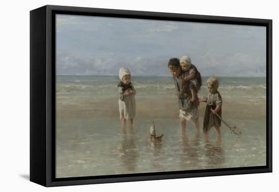 Children of the Sea, 1872-Jozef Israels-Framed Stretched Canvas