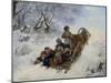 Children on a Horse Drawn Sleigh, 1870-Ivan Andreyevich Pelevin-Mounted Giclee Print