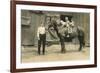 Children on Back of Draft Horse-null-Framed Art Print