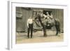 Children on Back of Draft Horse-null-Framed Art Print