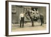 Children on Back of Draft Horse-null-Framed Art Print