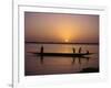 Children on Local Pirogue or Canoe on the Bani River at Sunset at Sofara, Mali, Africa-Pate Jenny-Framed Photographic Print