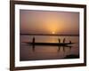 Children on Local Pirogue or Canoe on the Bani River at Sunset at Sofara, Mali, Africa-Pate Jenny-Framed Photographic Print