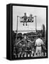 Children on Rides at an Amusement Park at a Beach Resort-null-Framed Stretched Canvas