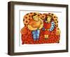 Children on Settee, 2003-Julie Nicholls-Framed Giclee Print