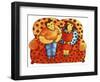 Children on Settee, 2003-Julie Nicholls-Framed Giclee Print