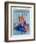 "Children on Swimming Platform," Country Gentleman Cover, July 1, 1931-William Meade Prince-Framed Giclee Print