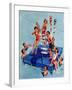 "Children on Swimming Platform,"July 1, 1931-William Meade Prince-Framed Giclee Print