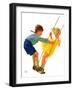 "Children on Swing,"June 22, 1935-Eugene Iverd-Framed Giclee Print