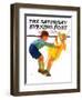 "Children on Swing," Saturday Evening Post Cover, June 22, 1935-Eugene Iverd-Framed Giclee Print