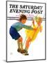 "Children on Swing," Saturday Evening Post Cover, June 22, 1935-Eugene Iverd-Mounted Giclee Print