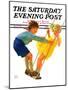 "Children on Swing," Saturday Evening Post Cover, June 22, 1935-Eugene Iverd-Mounted Giclee Print