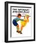 "Children on Swing," Saturday Evening Post Cover, June 22, 1935-Eugene Iverd-Framed Premium Giclee Print