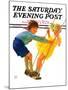 "Children on Swing," Saturday Evening Post Cover, June 22, 1935-Eugene Iverd-Mounted Giclee Print