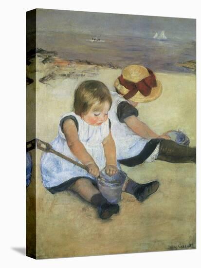 Children on the Beach, 1884-Mary Cassatt-Stretched Canvas