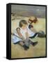 Children on the Beach, 1884-Mary Cassatt-Framed Stretched Canvas