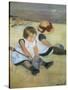 Children on the Beach, 1884-Mary Cassatt-Stretched Canvas