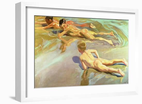 Children on the Beach, 1910-Joaquín Sorolla y Bastida-Framed Giclee Print