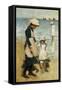 Children on the Beach, C.1891 (Oil on Canvas)-Stanhope Alexander Forbes-Framed Stretched Canvas