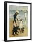 Children on the Beach, C.1891 (Oil on Canvas)-Stanhope Alexander Forbes-Framed Giclee Print