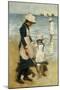 Children on the Beach, C.1891 (Oil on Canvas)-Stanhope Alexander Forbes-Mounted Giclee Print